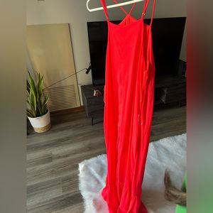 NWT Coral chiffon maxi dress. Never worn. Size small. Gianni Bini brand